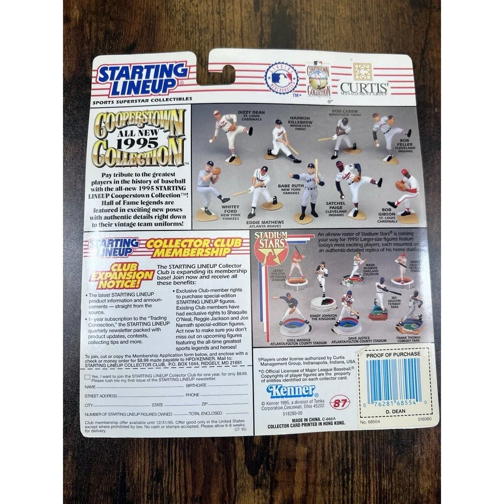 1995 Starting Lineup Dizzy Dean St. Louis Cardinals Cooperstown Collection